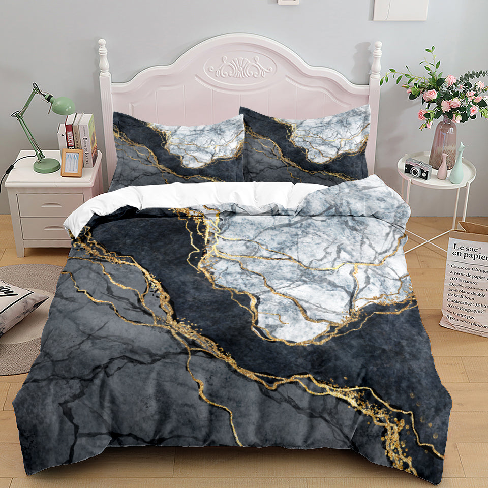 Bedding Home Textile Quilt Cover Three Piece Set Pi-Mart