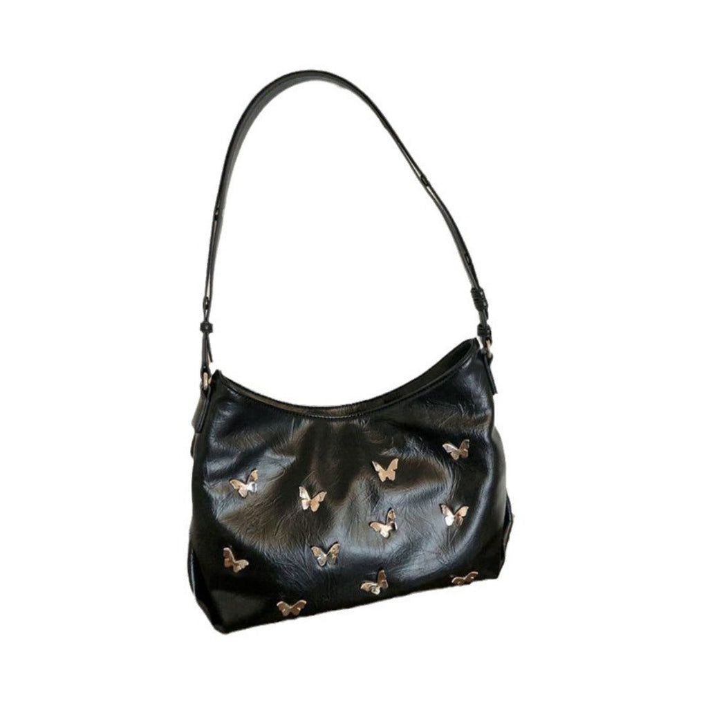 Stylish Textured Underarm Bag – Cool Bow Tote Bag for Females, Versatile Shoulder Hobo Bag, Portable Daily Companion