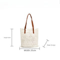Lace hobo bag for women, shopping shoulder handbag, embroidered flower hollow tote bag - SJB-DIAMOND ELITES