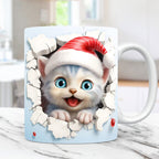 Cat Hollow Wall Ceramic Coffee Mug Pi-Mart