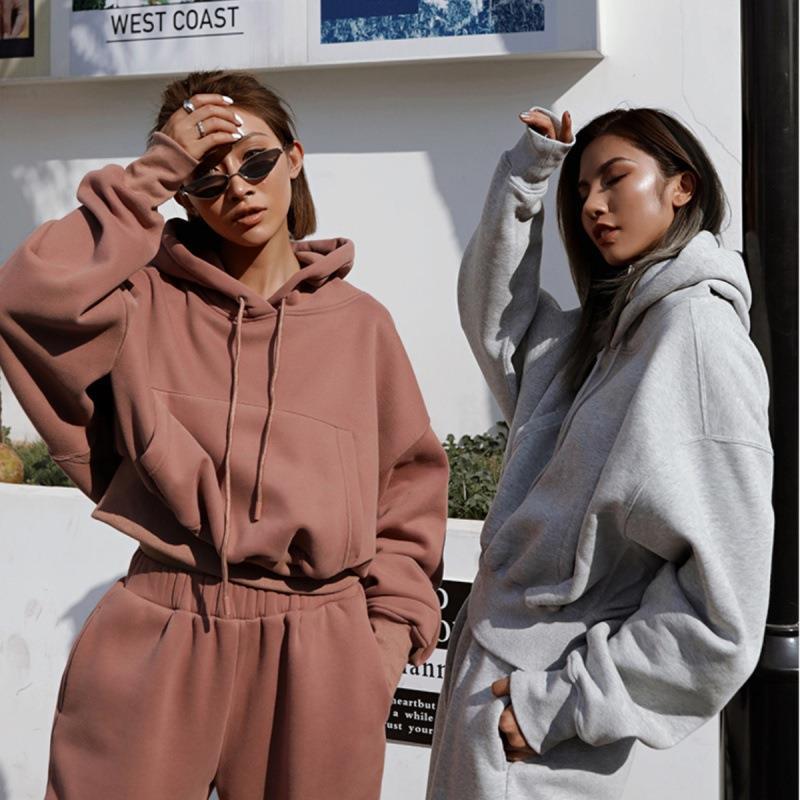 Autumn And Winter Women's New Casual Hoodie Coat Sports Suit Pi-Mart