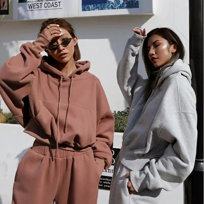 New Style Autumn And Winter Women's New Casual Hoodie Coat Sports Suit - SJB-DIAMOND ELITES