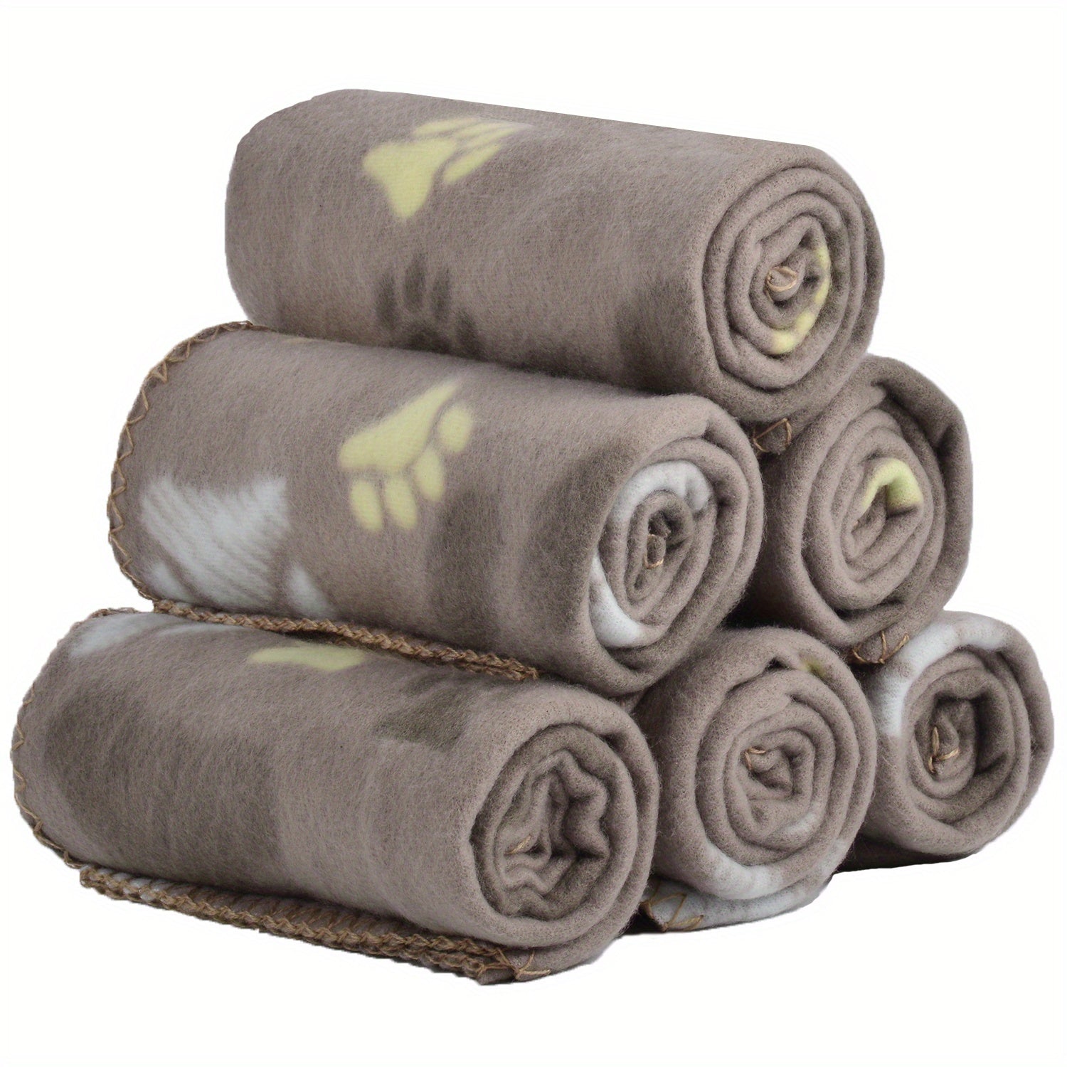 6-Pack of Warm Paw Print Dog Blanket Bed Covers to Keep Your Furry Pets Cozy! Lootquake LLC
