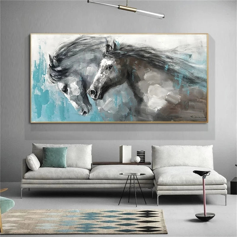 Canvas Poster Painting Running Horse Pictures Lootquake LLC