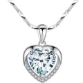Women's Silver Clavicle Chain Simple Ocean Heart Pi-Mart