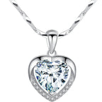 Women's Silver Clavicle Chain Simple Ocean Heart Pi-Mart