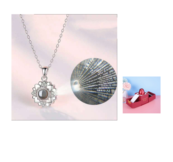 Hot Valentine's Day Gifts Metal Rose Jewelry Gift Box Necklace For Wedding Girlfriend Necklace Gifts Pi-Mart