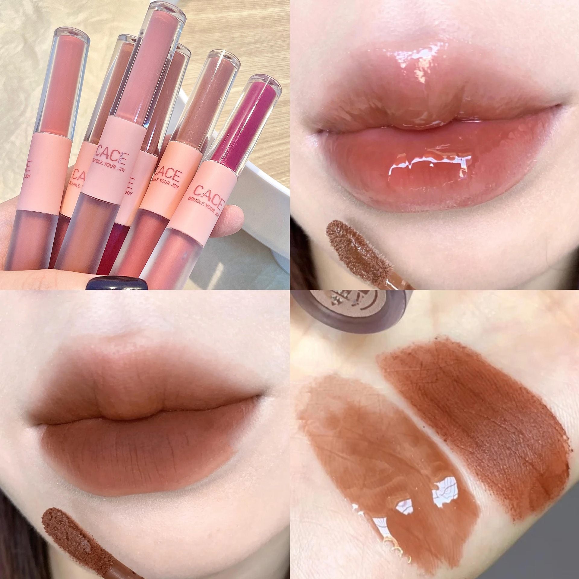 Simple Moisturizing Long-lasting Double-headed Lip Lacquer Pi-Mart