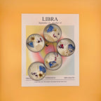 Handcrafted Libra Zodiac Scented Candle with Dried Flowers & Blue Wind Chime Fragrance - Ideal for Meditation, Yoga & Tarot - Perfect Gift for Christmas, Halloween, Easter & New Year -
