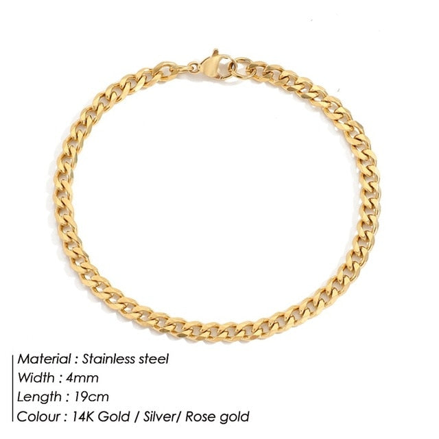 Curb Chain Stainless Steel Bracelet Pi-Mart