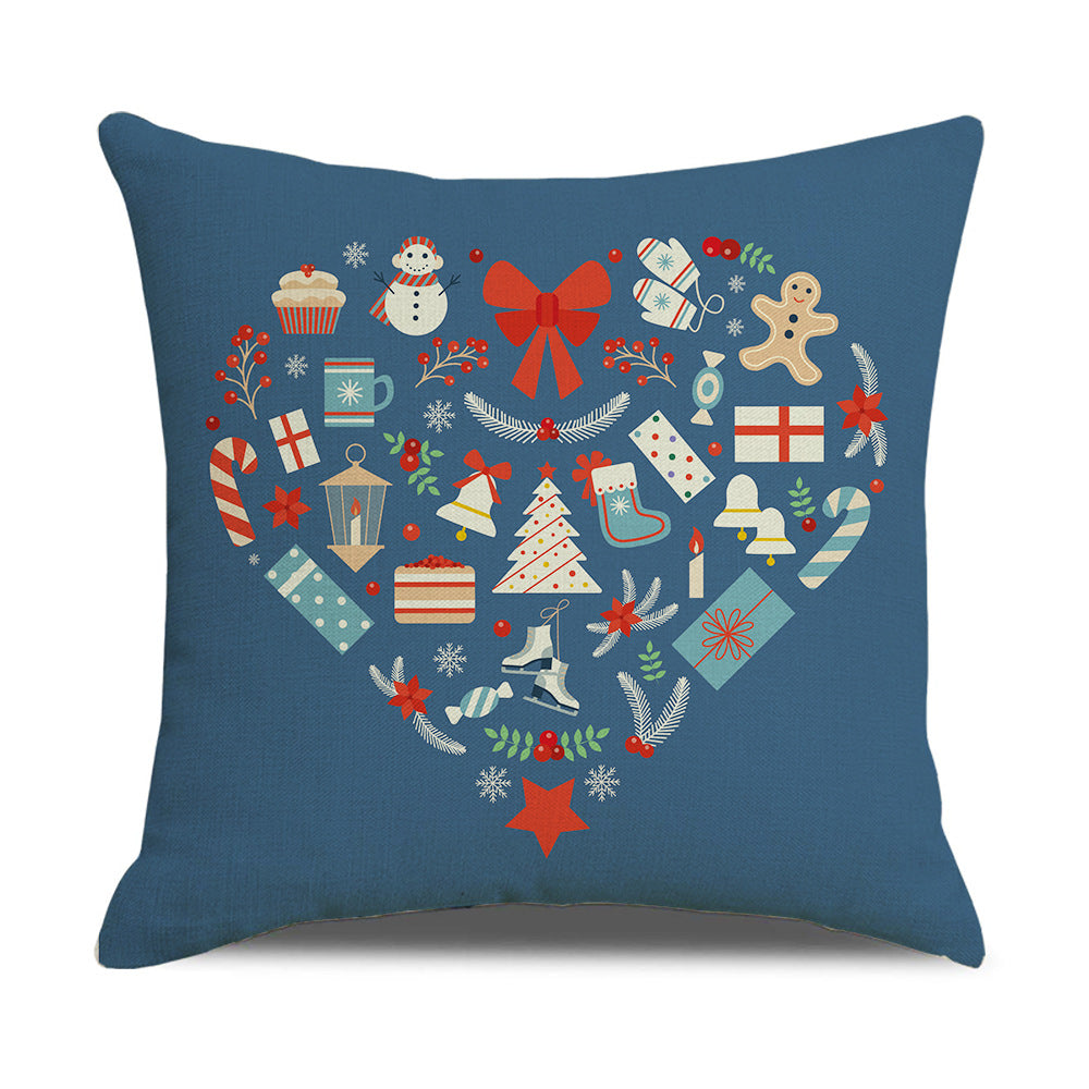 Santa Printed Cushion Sofa Cushion Home Furnishing Pi-Mart