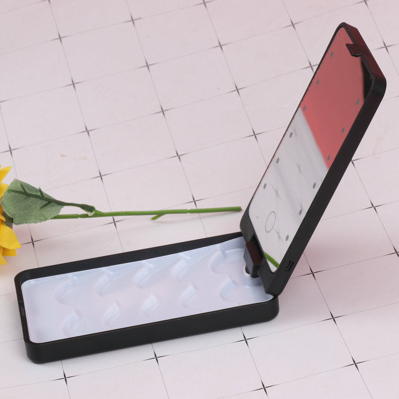 Foldable Rotating Storage Led Cosmetic Mirror Travel Pi-Mart