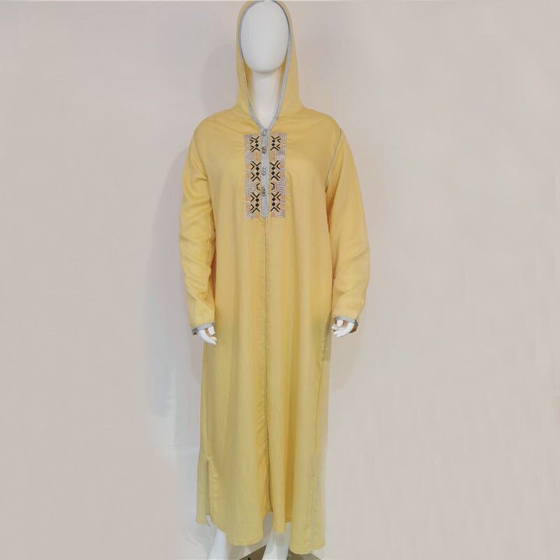 Fashion Casual Long Dress Embroidered Swing Pi-Mart