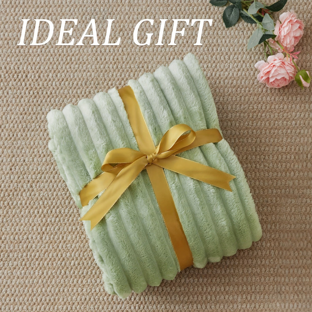 1pc Cozy Double-Sided 3D Rabbit Hair Blanket - Soft, Warm, and Fuzzy for Snuggling Up - Perfect for Office, Outdoor Camping, Sofa, and Gift Giving Lootquake LLC