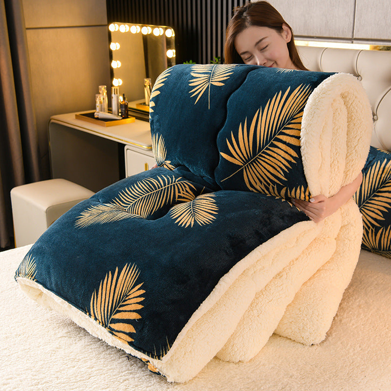 Quilt Winter Quilt Lamb Velvet Core Thickened Warm Dormitory Single Pi-Mart