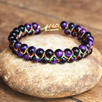 Hand-woven Adjustable Tiger-eye Bracelet Pi-Mart
