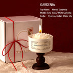 Luxury Soy Wax Scented Candle - 5.3oz Rose, Lavender, Gardenia | Elegant Gift Box for Christmas, Birthdays & Graduations | Home Decor with Ceramic Container & Wooden Base Lootquake LLC