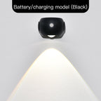 Adjustable Angle Human Sensing Light, Wireless Sunset Light, Indoor Spotlight, Corridor, Living Room Wall Light, Rechargeable And Installed Dry Battery