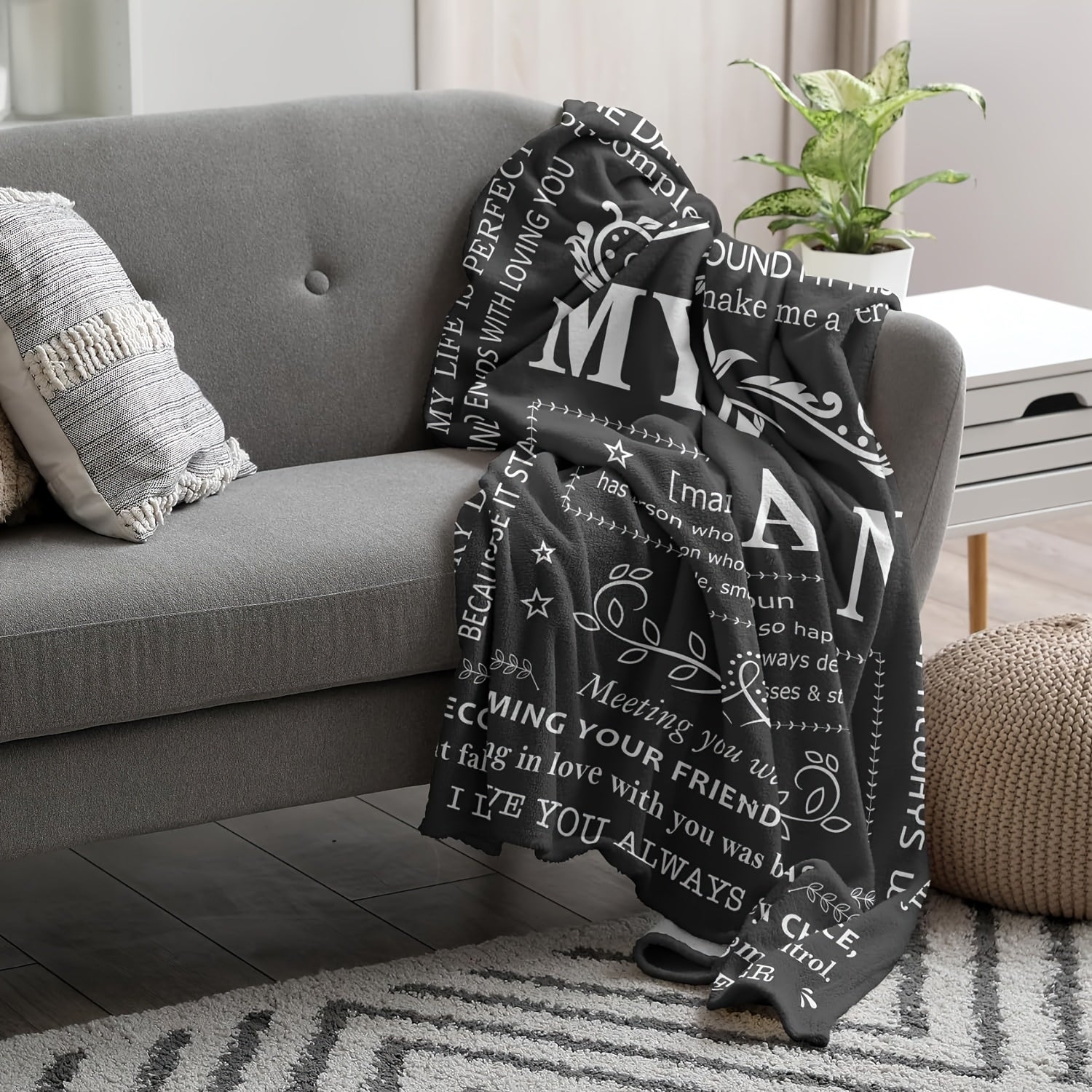 1pc Gifts Blanket For Him, Husband Boyfriend Gifts Blanket, Birthday Gift Ideas For Boyfriend, I Love You Gifts For Him Perfect For Birthday, Anniversary, Christmas, Valentine's Day, Soft And Comfortable Throw Blanket Lootquake LLC