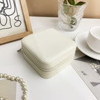 Jewelry storage box, storage box portable zipper case, travel jewelry stud earrings pu jewelry - SJB-DIAMOND ELITES