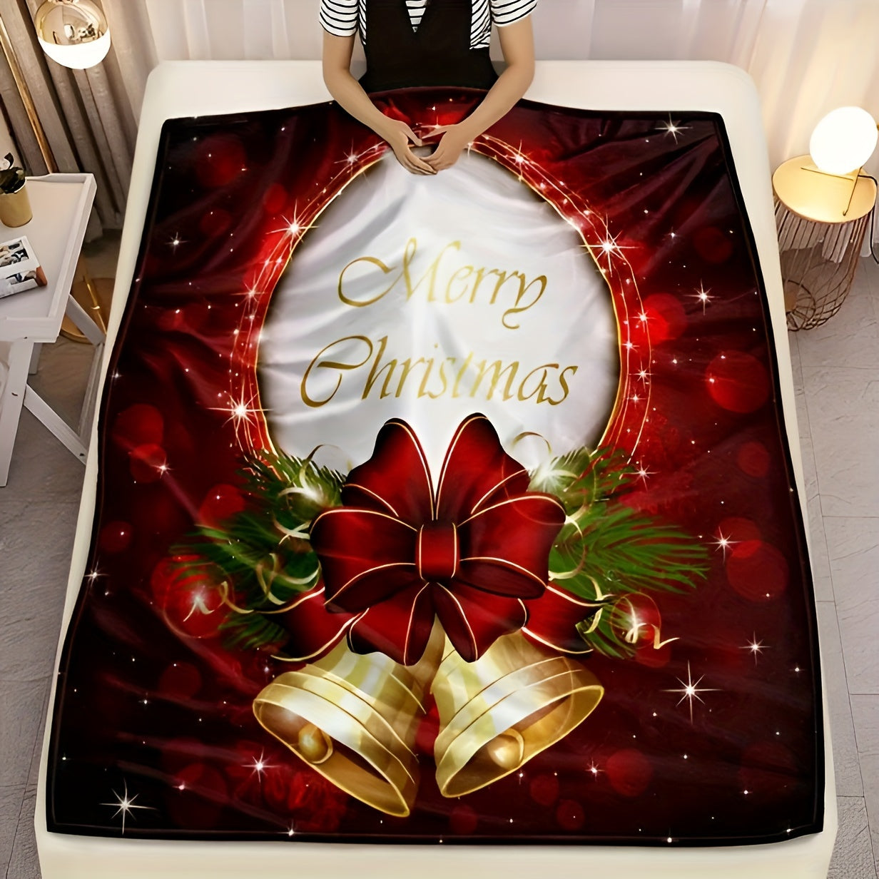 1pc Christmas Throw Blanket - Reindeer and Christmas Trees Printed, Soft, Cozy, Holiday-Themed, Versatile Throw for Couch, Bed, Sofa, Office, Camping, Indoor and Outdoor Use Lootquake LLC