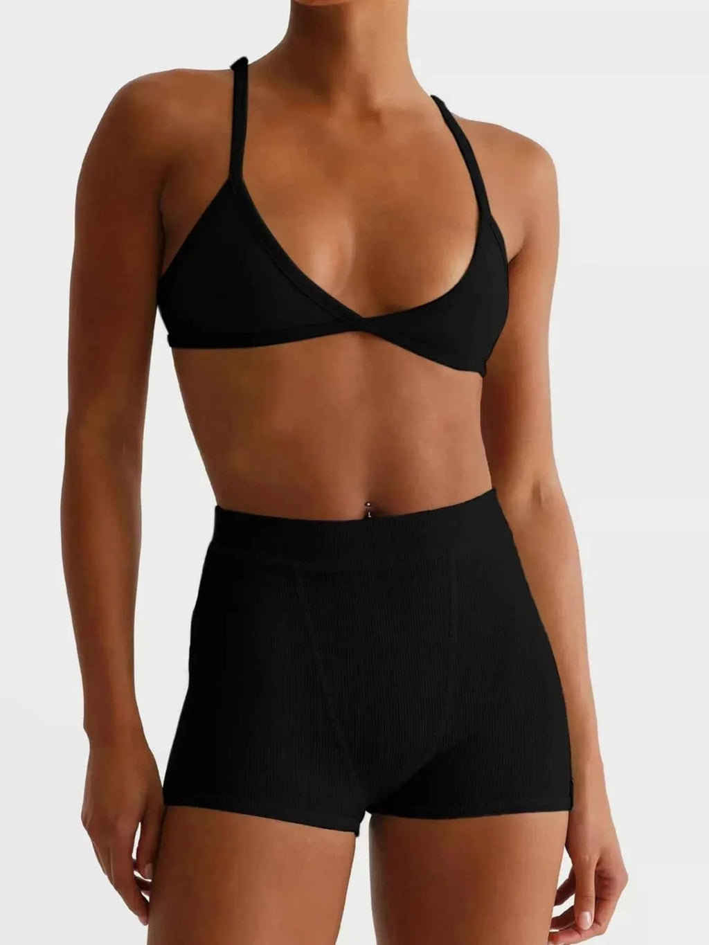 Seamless Bra and High Waist Shorts Active Set THRIXINE