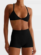 Seamless Bra and High Waist Shorts Active Set THRIXINE