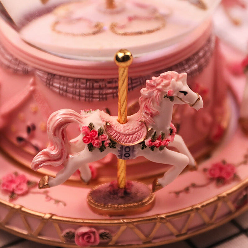 Crystal Music Box Carousel Creative Gifts For Valentine's Day Pi-Mart