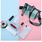 PVC waterproof drum crossbody bag, Transparent small crossbody bag, - SJB-DIAMOND ELITES