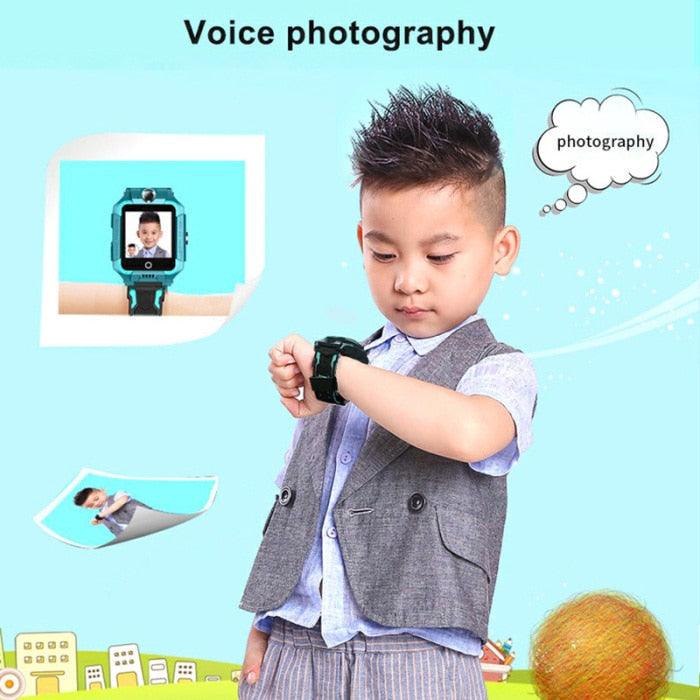2G/4G Kids Smart Watch Phone Call Digital Screen Waterproof Wristwatch GPS Locator Smart Watch With Dual Camera Pedometer Touchscreen Kids Watch With MP3 Music Player Video Recorder Toddlers Toys Birthday Gift For Children Stevvex