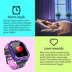 2G/4G Kids Smart Watch Phone Call Digital Screen Waterproof Wristwatch GPS Locator Smart Watch With Dual Camera Pedometer Touchscreen Kids Watch With MP3 Music Player Video Recorder Toddlers Toys Birthday Gift For Children Stevvex