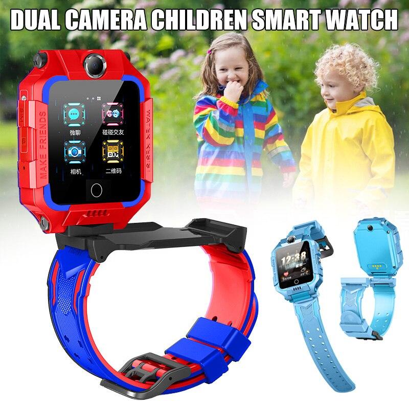 2G/4G Kids Smart Watch Phone Call Digital Screen Waterproof Wristwatch GPS Locator Smart Watch With Dual Camera Pedometer Touchscreen Kids Watch With MP3 Music Player Video Recorder Toddlers Toys Birthday Gift For Children Stevvex