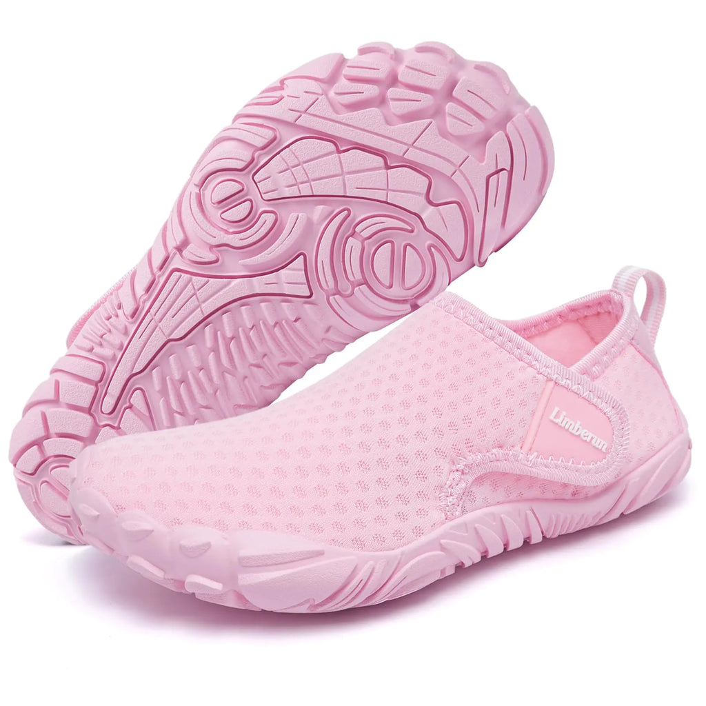 Limberun Kids Water Shoes for Girls Boys Swimming Shoes Kids Pool Shoes Kids Beach Shoes Youth Water Shoes Aqua Shoes for Kids Quick Dry Non-Slip Comfortable Pink 11.5 Pi-Mart