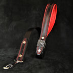 The "Eros" collar 2.5 inch wide black & red Bestia Dog Gear