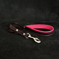 Black leather leash Bestia Dog Gear