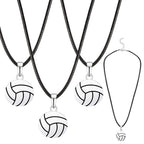 Yunlly 12 Pcs Volleyball Charm Necklaces Adjustable Jewelry Volleyball Necklace Sport Charm Necklaces Jewelry Gift Female Team Players
