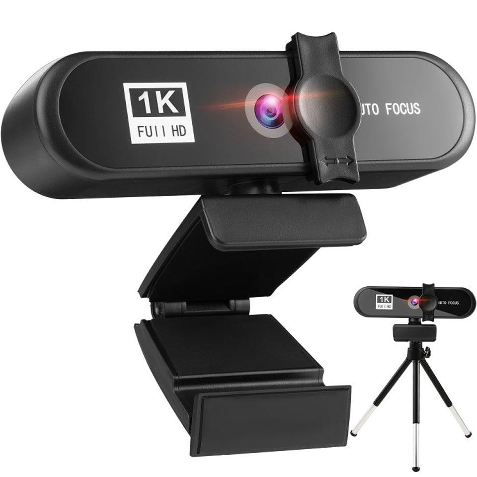 2K 4K Pc Webcam With Gift Tripod Autofocus Usb Web Camera Laptop Mini Camera 1080P with Microphone For Full Widescreen Laptop USB Webcams Privacy Shutter Tripod Desktop Notebook Webcam Video Calling Recording Webcam Stevvex