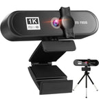 2K 4K Pc Webcam With Gift Tripod Autofocus Usb Web Camera Laptop Mini Camera 1080P with Microphone For Full Widescreen Laptop USB Webcams Privacy Shutter Tripod Desktop Notebook Webcam Video Calling Recording Webcam Stevvex