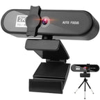 2K 4K Pc Webcam With Gift Tripod Autofocus Usb Web Camera Laptop Mini Camera 1080P with Microphone For Full Widescreen Laptop USB Webcams Privacy Shutter Tripod Desktop Notebook Webcam Video Calling Recording Webcam Stevvex