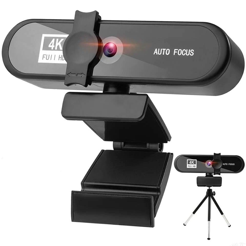 2K 4K Pc Webcam With Gift Tripod Autofocus Usb Web Camera Laptop Mini Camera 1080P with Microphone For Full Widescreen Laptop USB Webcams Privacy Shutter Tripod Desktop Notebook Webcam Video Calling Recording Webcam Stevvex
