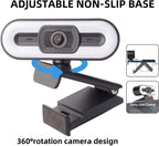 2K Webcam Web Camera Study Chat Work PC Laptop Desktop USB With Microphone WebCamera Home Auto Light Correction for Desktop Laptop Streaming Computer USB Web Camera Stevvex