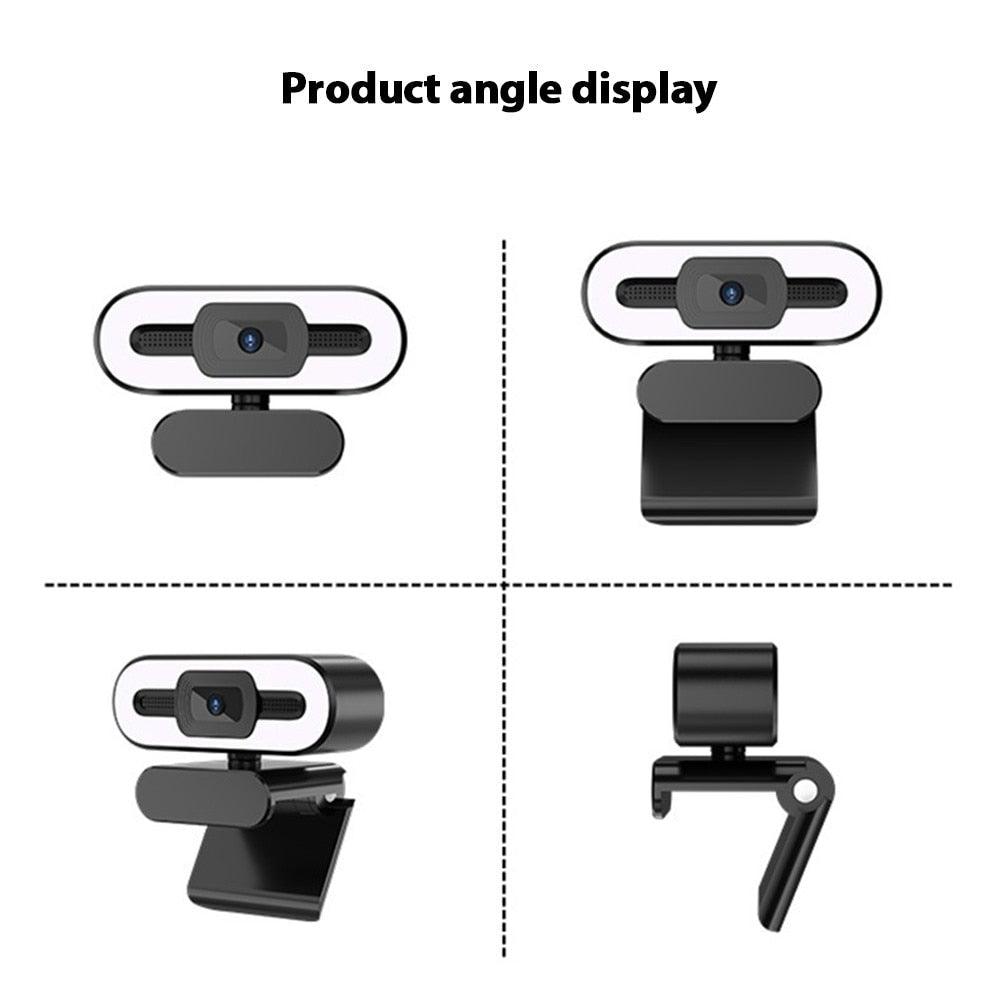 2K Webcam Web Camera Study Chat Work PC Laptop Desktop USB With Microphone WebCamera Home Auto Light Correction for Desktop Laptop Streaming Computer USB Web Camera Stevvex