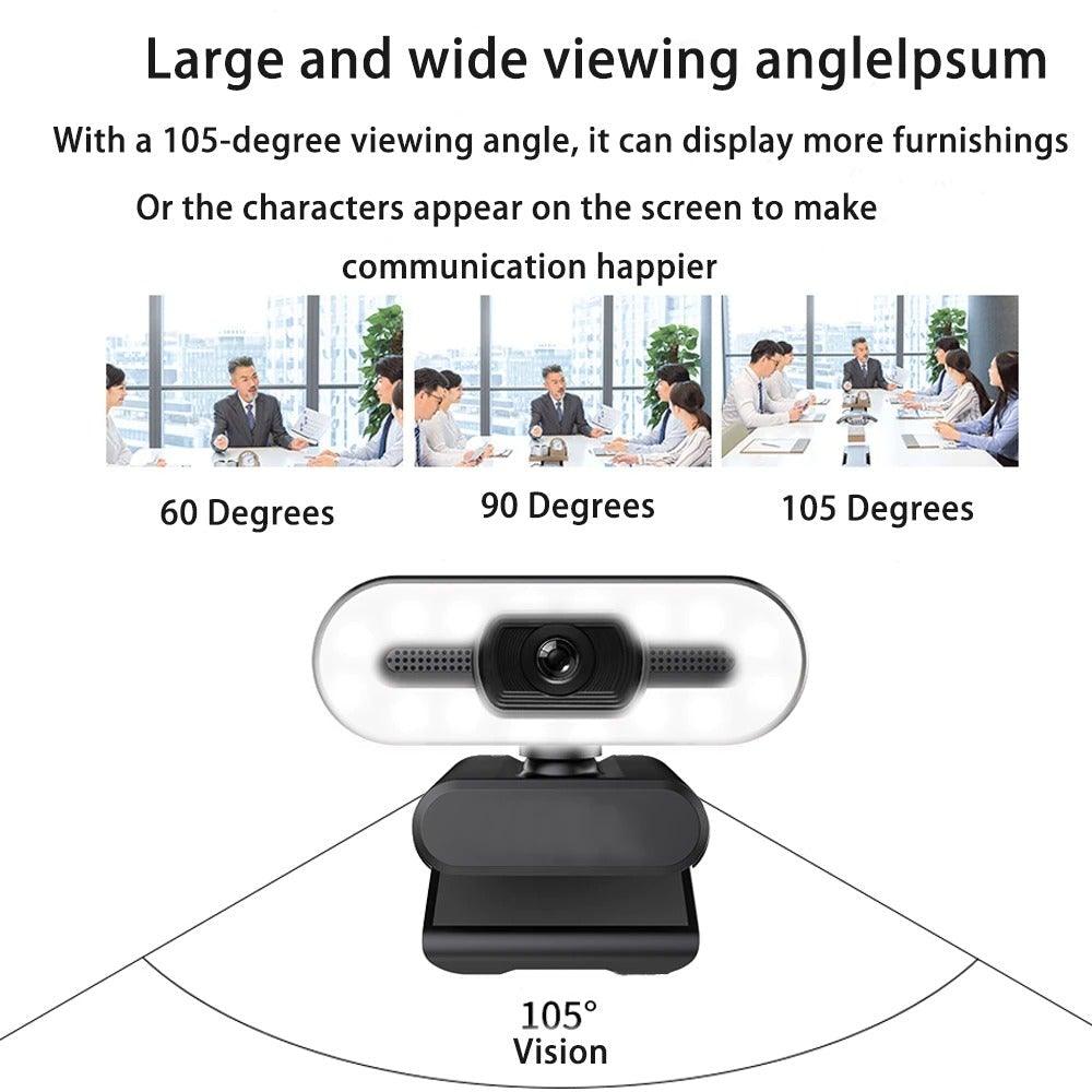 2K Webcam Web Camera Study Chat Work PC Laptop Desktop USB With Microphone WebCamera Home Auto Light Correction for Desktop Laptop Streaming Computer USB Web Camera Stevvex