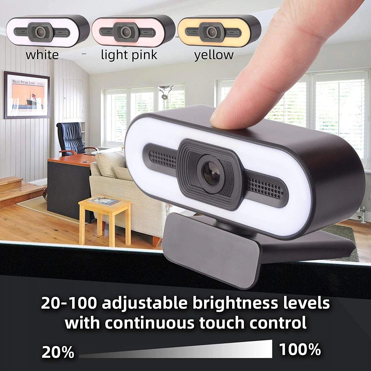 2K Webcam Web Camera Study Chat Work PC Laptop Desktop USB With Microphone WebCamera Home Auto Light Correction for Desktop Laptop Streaming Computer USB Web Camera Stevvex