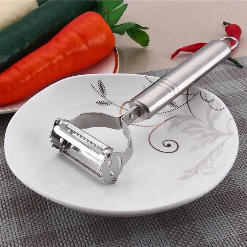 2PCS Stainless Steel Multi-function Vegetable Peeler And Cutter Peeler Potato Carrot Kitchen Tool Stevvex