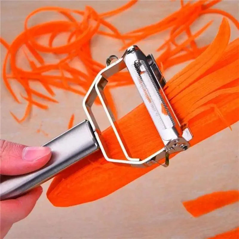 2PCS Stainless Steel Multi-function Vegetable Peeler And Cutter Peeler Potato Carrot Kitchen Tool Stevvex