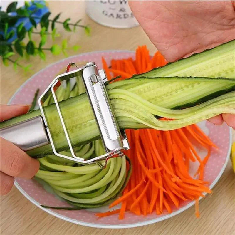 2PCS Stainless Steel Multi-function Vegetable Peeler And Cutter Peeler Potato Carrot Kitchen Tool Stevvex