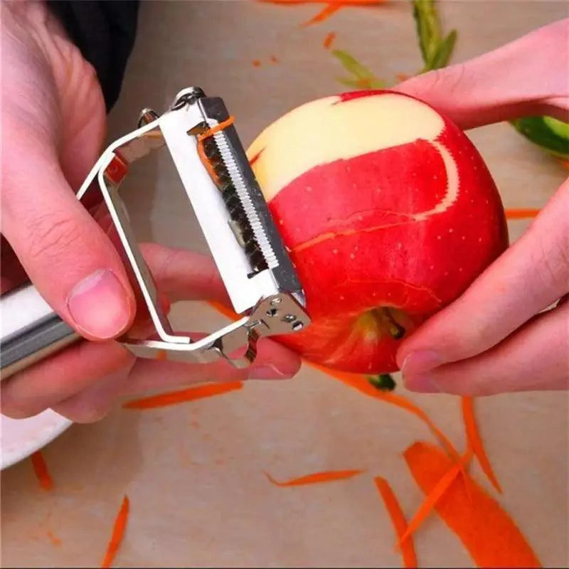 2PCS Stainless Steel Multi-function Vegetable Peeler And Cutter Peeler Potato Carrot Kitchen Tool Stevvex
