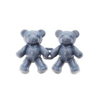 2Pcs Bear Shaped Adjustable Jean Button Waist Buckle Snap Pants Buckle Extender Replacement Jeans Button Safety Pins No Sew Detachable Waist Body Fit Tighten Safety Pins Stevvex
