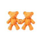 2Pcs Bear Shaped Adjustable Jean Button Waist Buckle Snap Pants Buckle Extender Replacement Jeans Button Safety Pins No Sew Detachable Waist Body Fit Tighten Safety Pins Stevvex